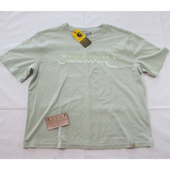 Carhartt Women's Tencel Series Loose Fit Short Sleeve Script Graphic T-Shirt Sag - Picture 2 of 3